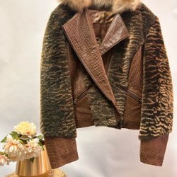Jacket γούνα -δέρμα με επένδυση